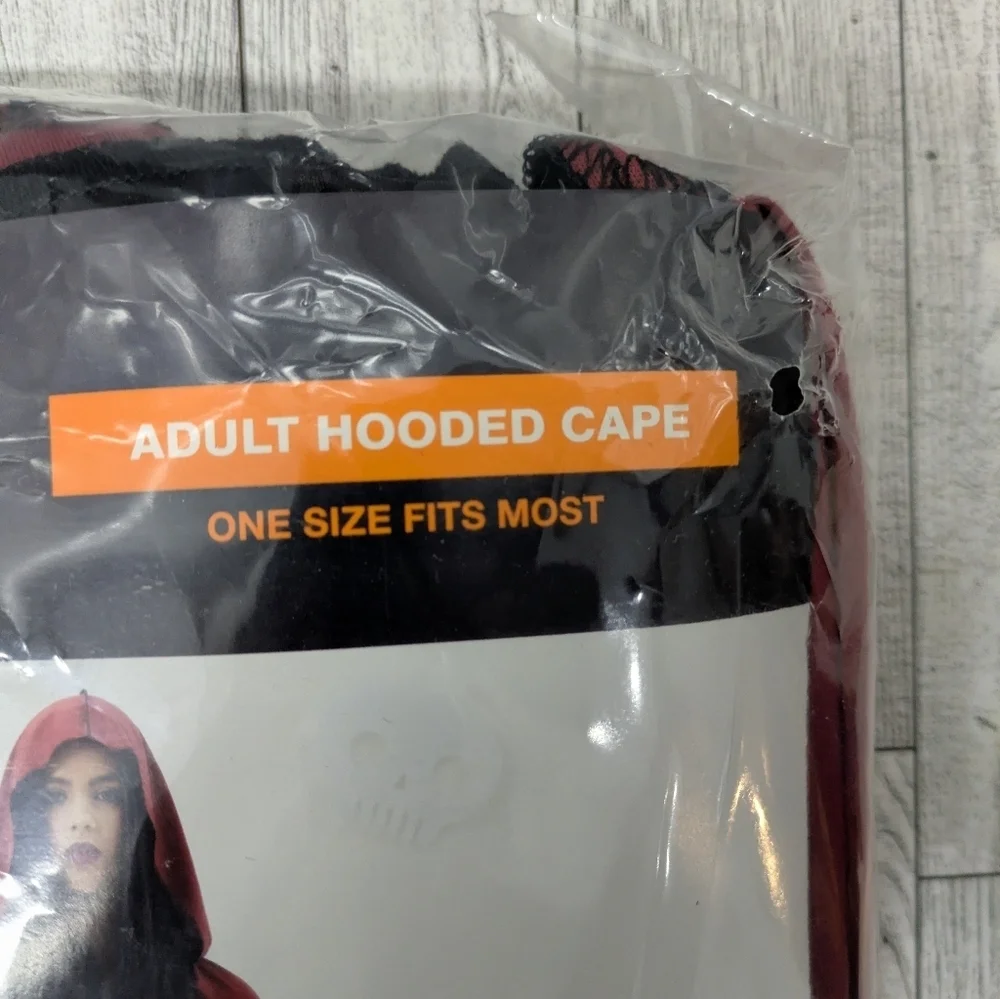 Happy Halloween Red Adult Hooded Cape